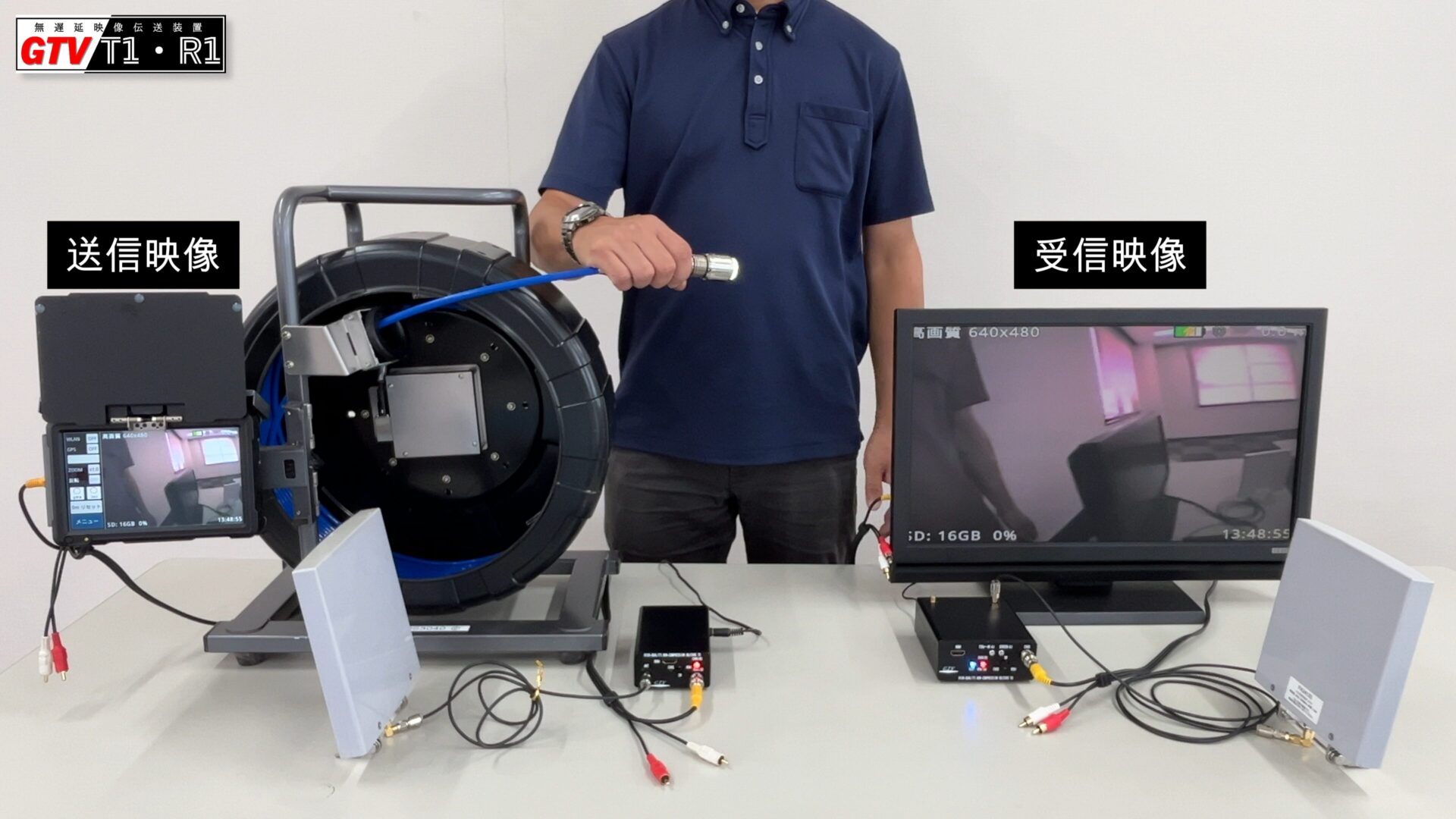 下水道　管更生　下水道管更生　下水道更生　更生工事　管渠更生　取付管更生　取付管口穿孔　spr工法　TVカメラ調査　穿孔機　穿孔　削孔機　削孔　取付管　管内カメラ　管内　無遅延　映像伝送装置　hdmi 無線 遅延　ワイヤレス映像　ワイヤレス映像伝送システム　無線映像伝送システム　ワイヤレス伝送システム　映像 無線 飛ばす 無線 映像 リアルタイム 転送　映像 ワイヤレス伝送　ワイヤレス映像伝送装置　映像 無線 長距離　映像 無線 伝送　長距離伝送　長距離映像伝送　長距離映像伝送システム　工事用　映像送信　無線機　カメラ映像　長距離伝送　カメラ映像送信装置　屋外　無線通信　ビデオカメラの映像を無線で飛ばす ギガ　テクノビジョン gtv g-tv t1 r1